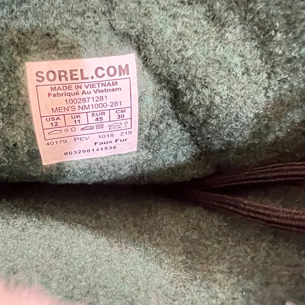SOREL Men’s Size 12 Caribou Waterproof Insulated Winter Boots, 1002871 /Buff